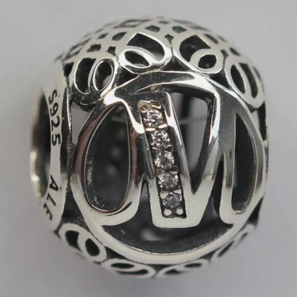 Pandora Initial Alphabet Character Letter M Charm - Picture 2 of 2